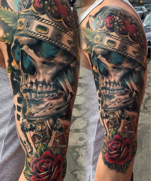 Badass Skull Arm Tattoo