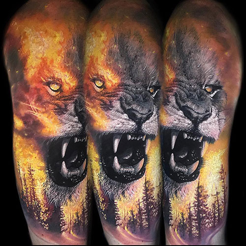 Badass Lion Tattoos