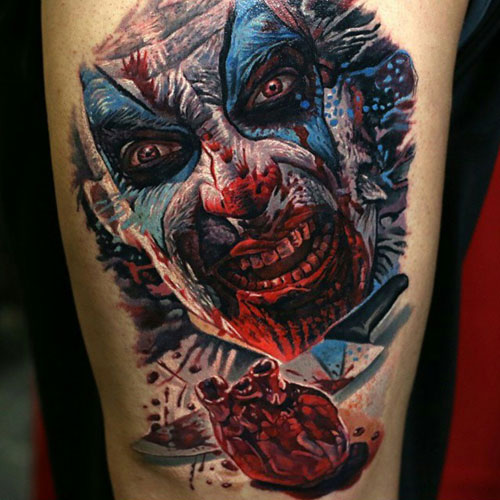 Scary Clown Tattoo Ideas For Men