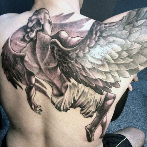 Unique 3D Guardian Angel Tattoo