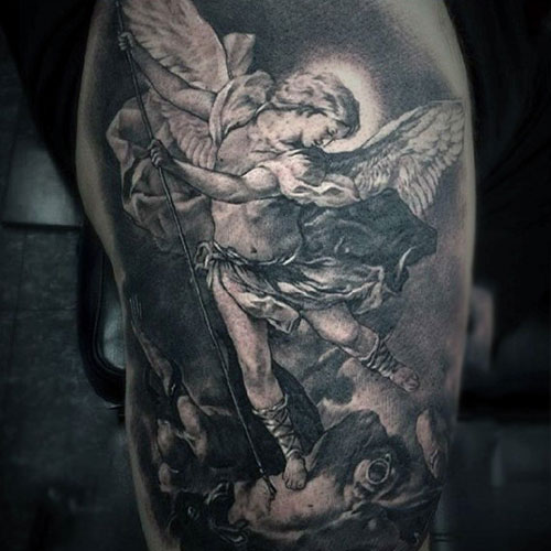 Angel Fighting Tattoo