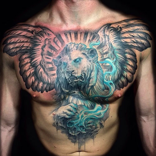 Best Wings Chest Tattoo