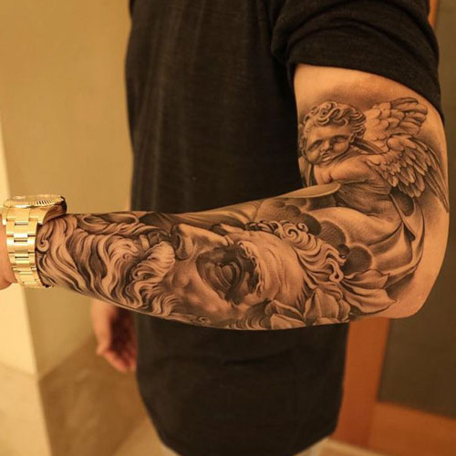 Angel Arm Tattoo Designs For Men