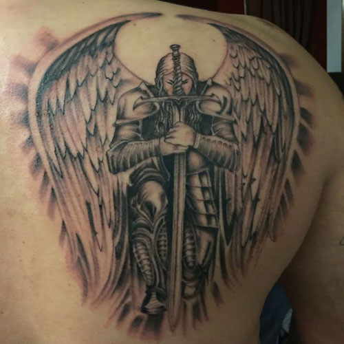 Badass Warrior Angel Tattoos For Men