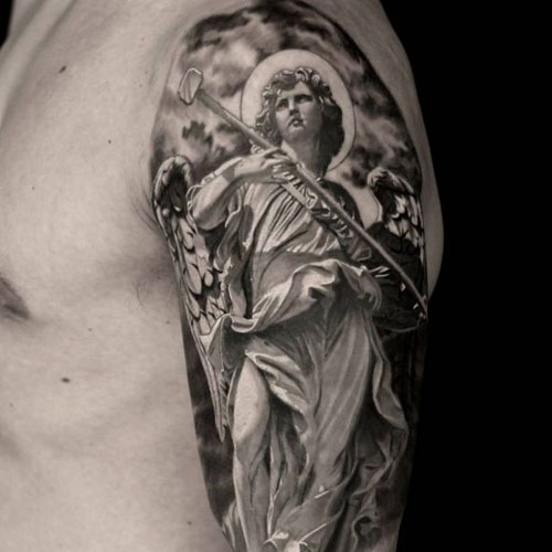 Guardian Angel Shoulder Tattoo Ideas