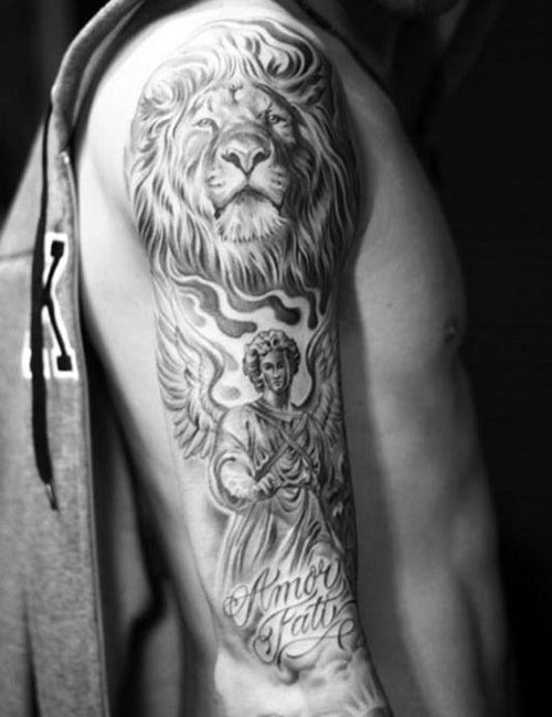 Lion Angel Tattoo Ideas For Guys