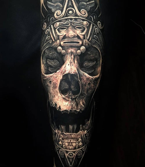 Cool Full Arm Skull Tattoos For Guys