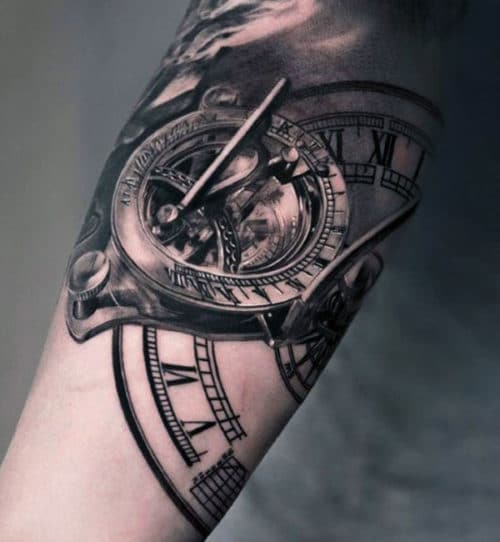 Arm Tattoos For Guys - Clock