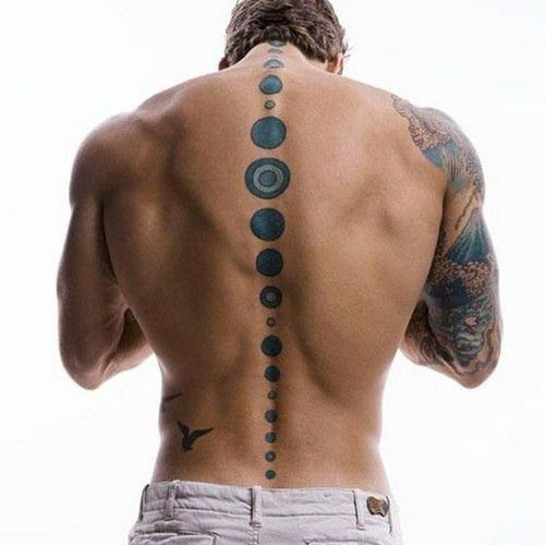 Awesome Spine Back Tattoos For Men