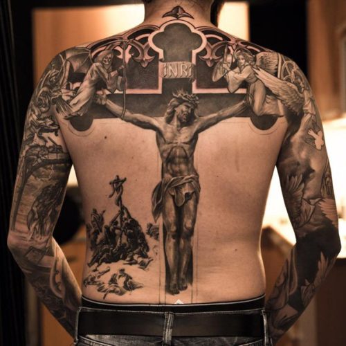 Cross Back Tattoo