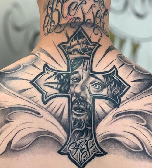 Christian Back Tattoo