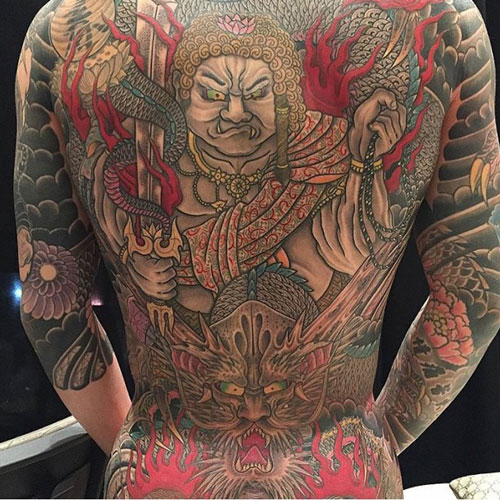 Japanese Full Back Tattoos For Men