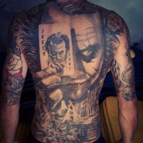 Joker Back Tattoos For Guys