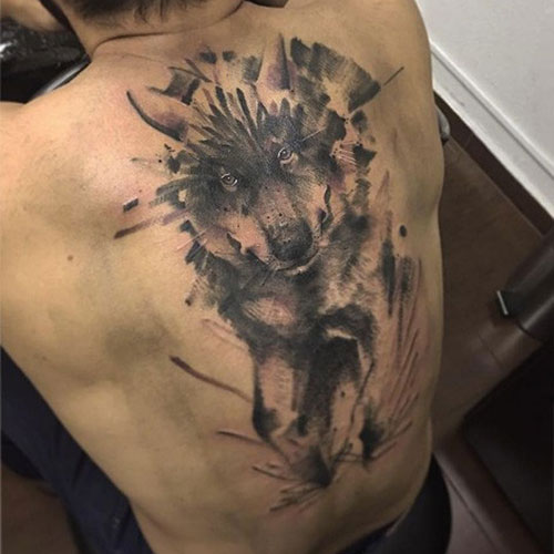 Wolf Back Tattoo Ideas