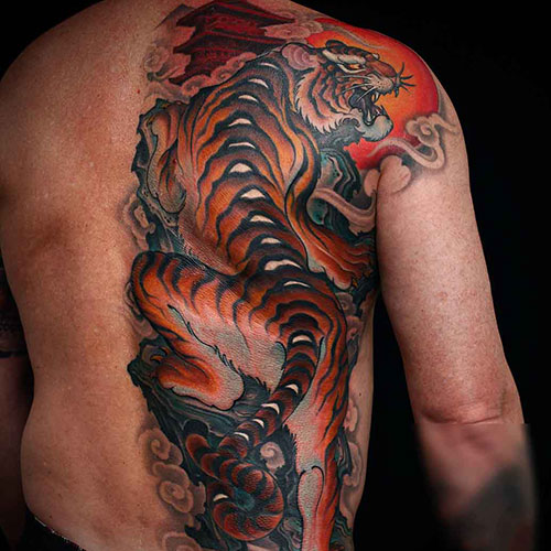 Tiger Back Tattoo Piece