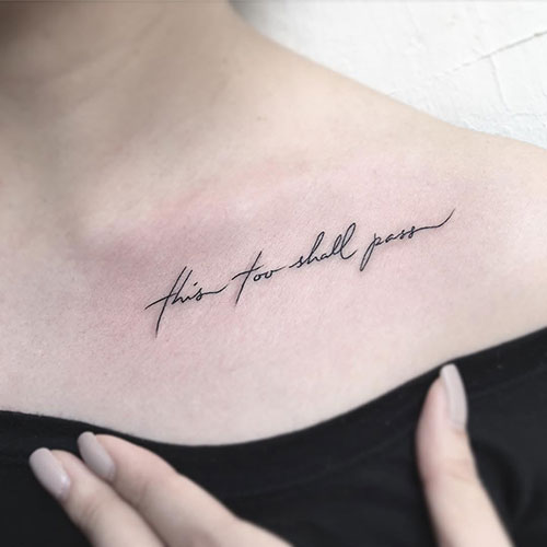 Chest Quote Tattoo