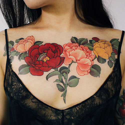 Cute Chest Tattoos For Women