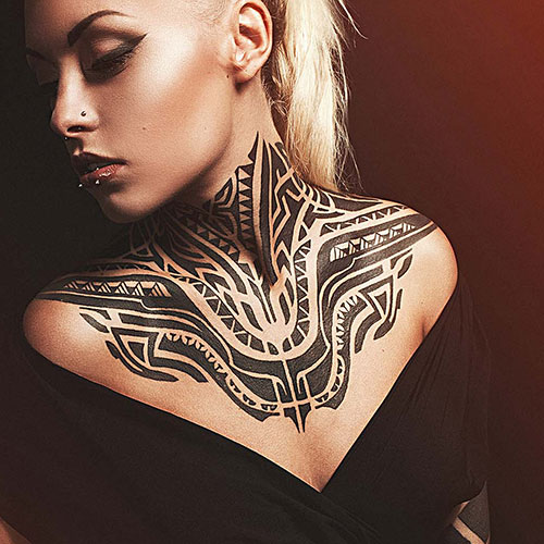 Tribal Chest Tattoo