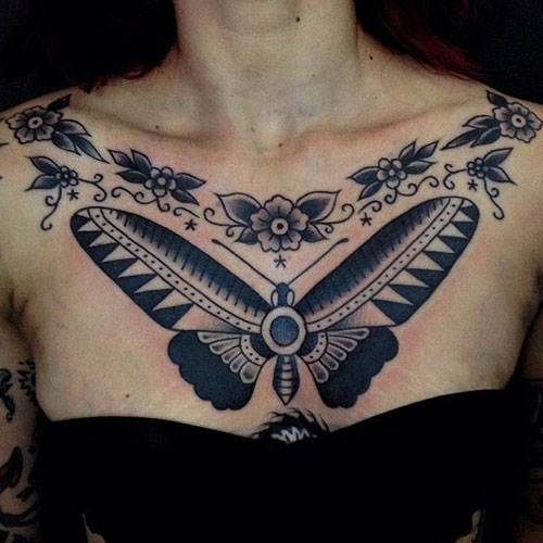 Butterfly Chest Tattoo Ideas