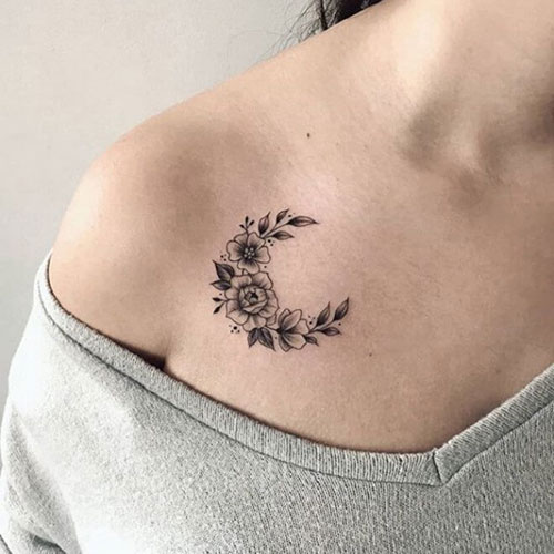 Simple Chest Tattoo For Females