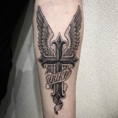 Cross Tattoos with Names