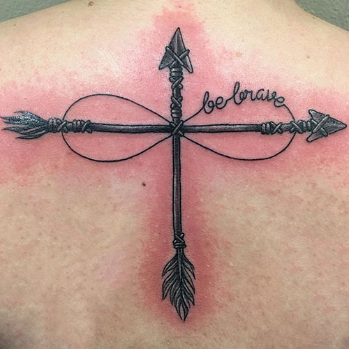 Infinity Symbol with Cross Tattoo