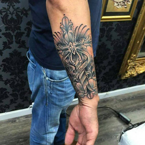 Arm Cross Tattoo Designs For Guys