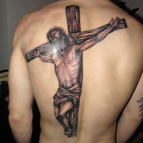 Christian Cross Tattoos on Back