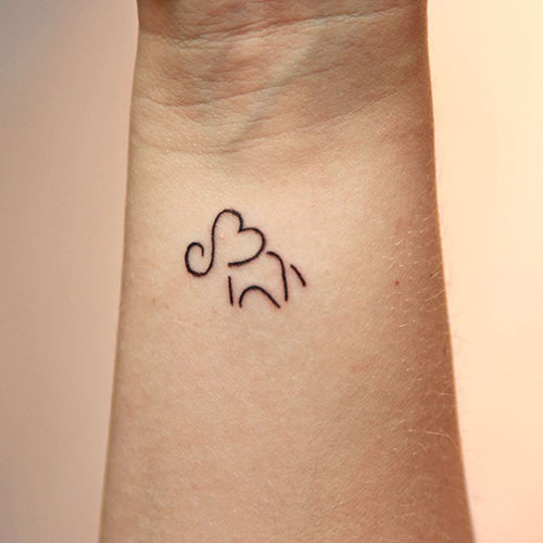 Simple Elephant Tattoo