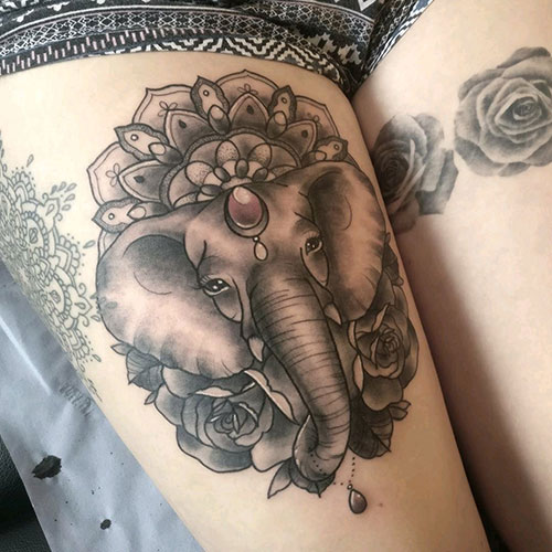 Mandala Elephant Tattoo