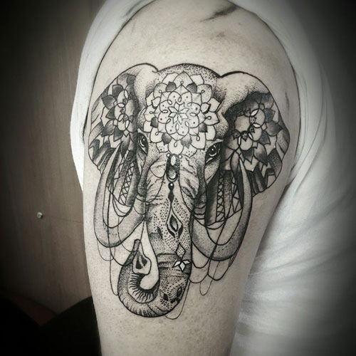 Best Mandala Elephant Tattoo