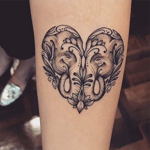 Elephant Heart Tattoo