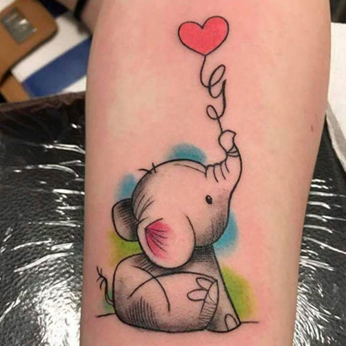 Baby Elephant Tattoo