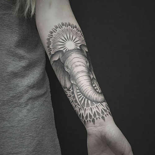 Elephant Arm Tattoo