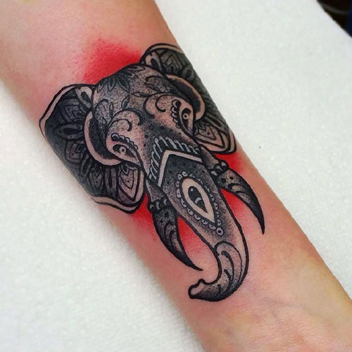 Elephant Wrist Tattoo