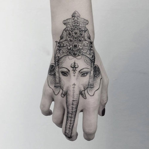 Hindu Elephant Tattoo