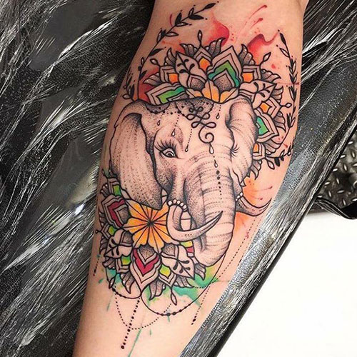 Elephant Leg Tattoo