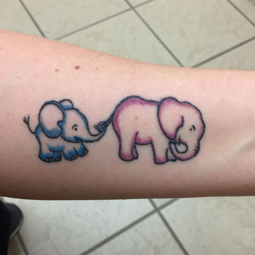 Cute Baby Elephant Tattoo Drawings For Women
