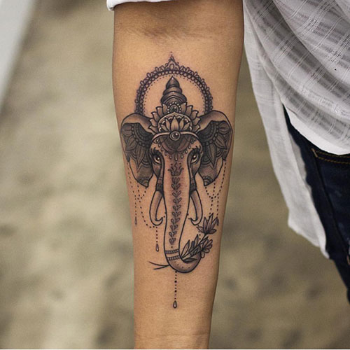 Hindu Indian Elephant Tattoo