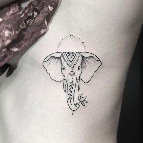 Awesome Elephant Head Tattoo