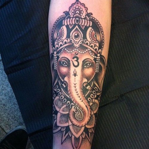 Beautiful Ganesha Elephant Tattoo