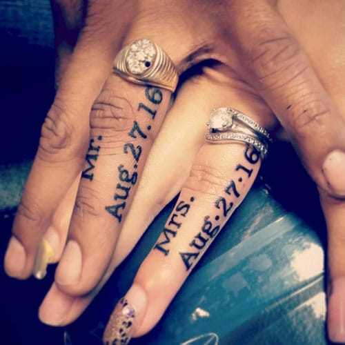 Husband and Wife Marriage Couple Tattoos
