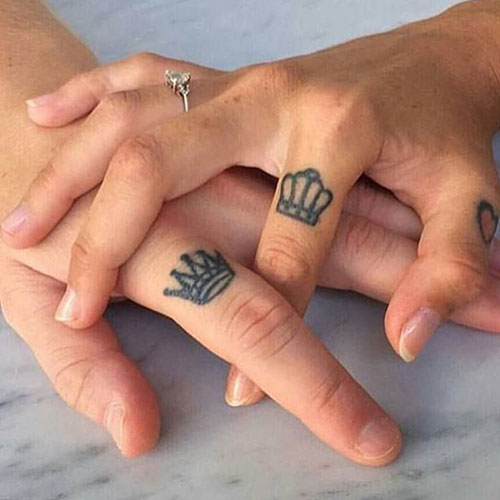 Crown Tattoos For Couples