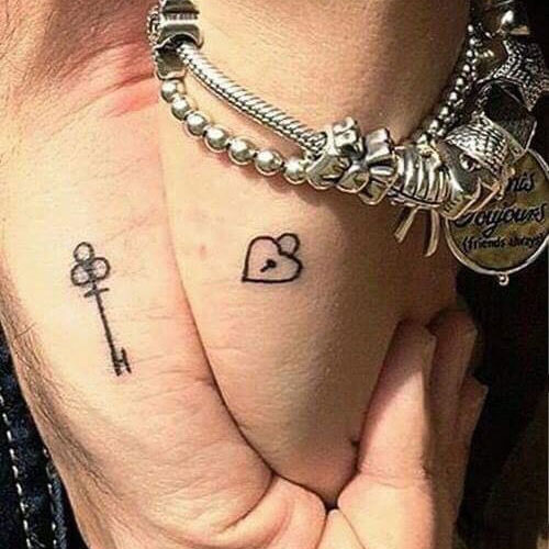 Lock and Key Couple Tattoo