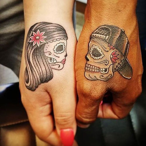 Husband and Wife Matching Couple Tattoos