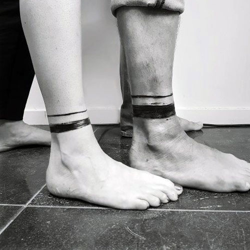 Boyfriend and Girlfriend Matching Couple Tattoos