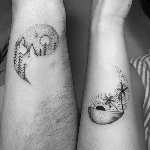 Yin Yang Tattoos For Couples