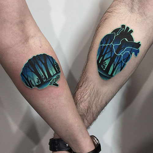 Nerdy Couple Tattoos