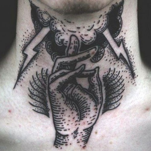 Front Neck Tattoos For Guys