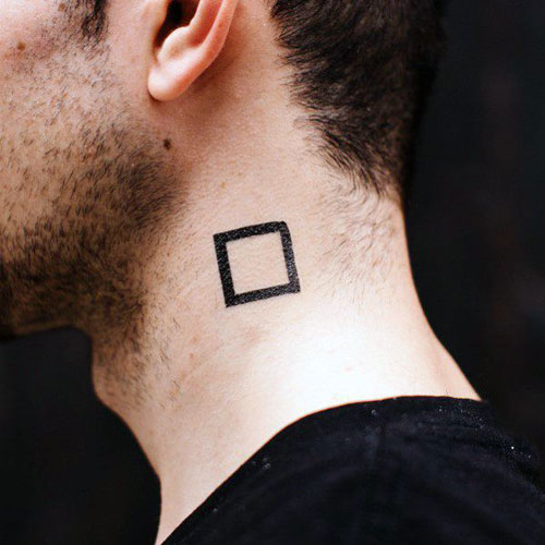 Small Simple Neck Tattoos For Guys
